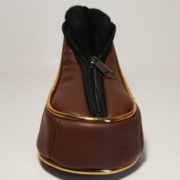 Wazaki 9 Golf Club Hybrid Headcover Brown With Gold Trim Embroidery - Picture 3 of 6